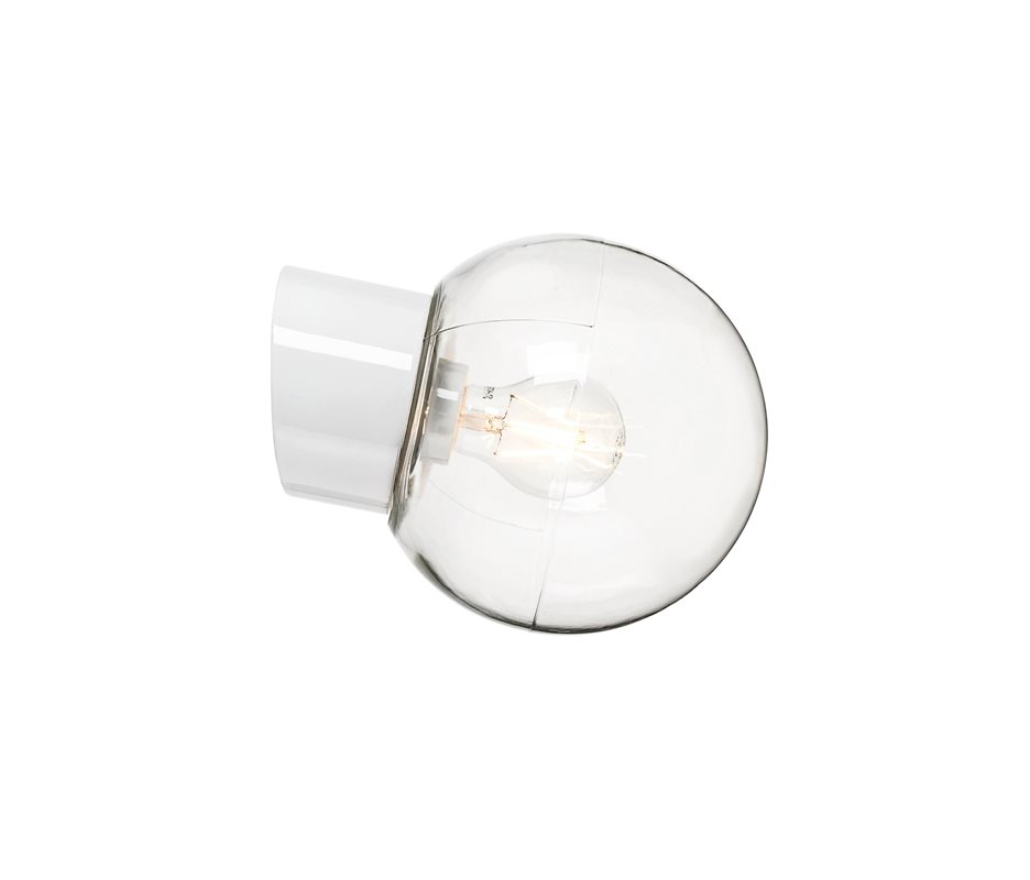 Ifö Electric Classic Glob Sned Vit/Klarglas 180Mm Ip54