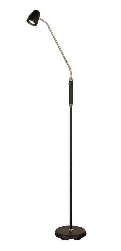 Aneta Lighting Sandnes golvlampa svart med dimmer