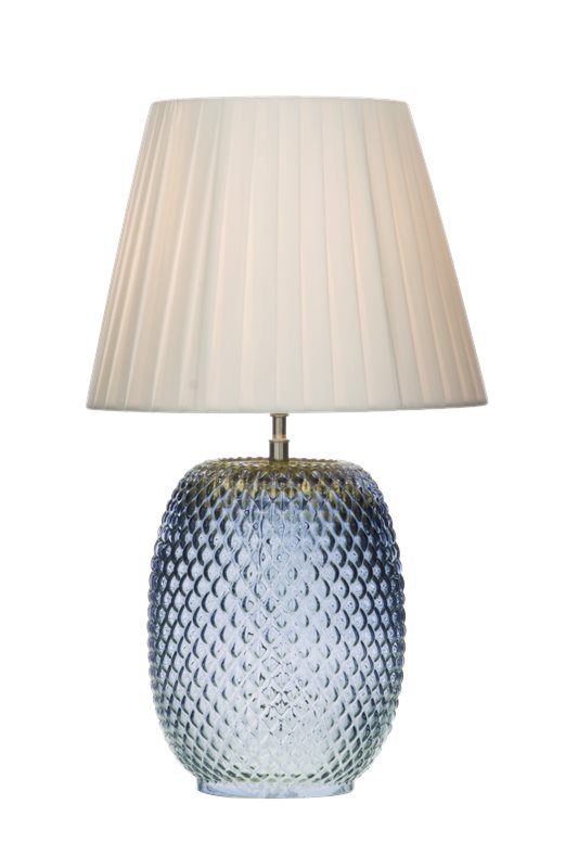 Aneta Lighting Cornelia Bordslampa Pärlemor Blå/Vit inkl. skärm