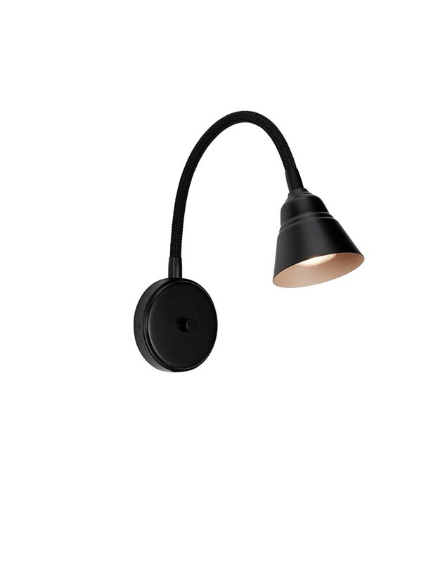 Herstal Relief Vägglampa Mattsvart/Gråbeige