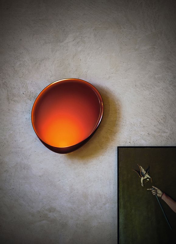 Foscarini Lake Vägglampa Röd