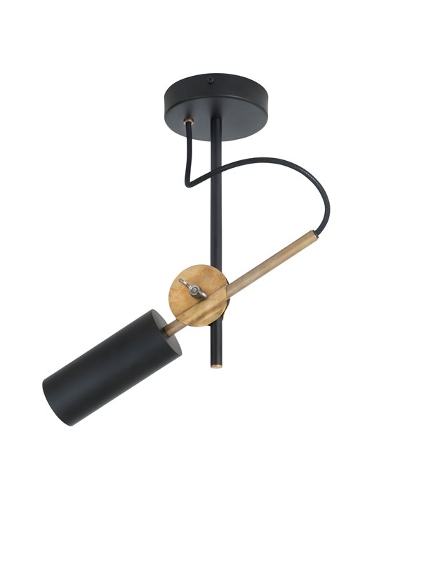 Konsthantverk Stav 3451-8 Takspot 1:A, Svart/Råmässing