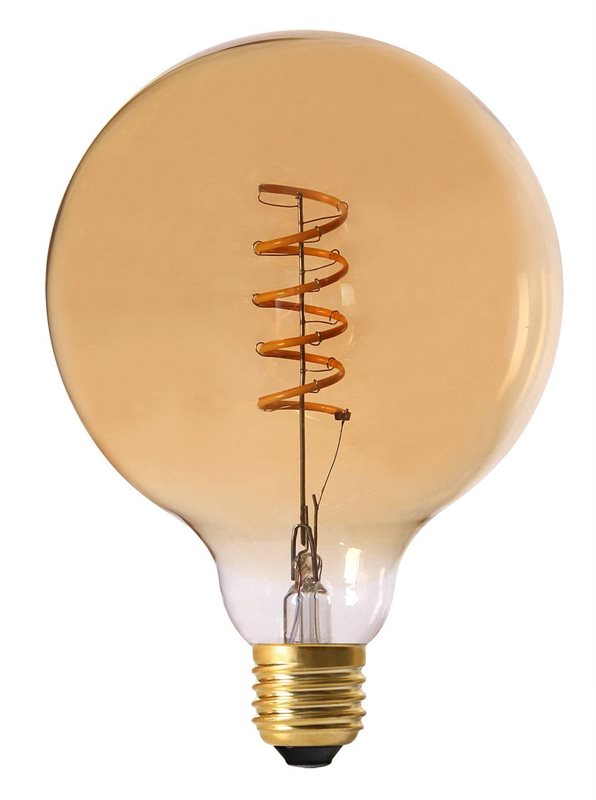 Pr Home Globlampa Led Elect Spiral 95Mm 4W Gold 2000K