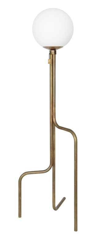 Konsthantverk Strapatz Golvlampa Råmässing/Vit