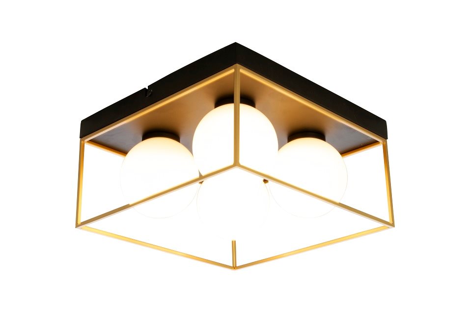 Aneta Lighting Astro plafond liten Svart/Guld/Opal