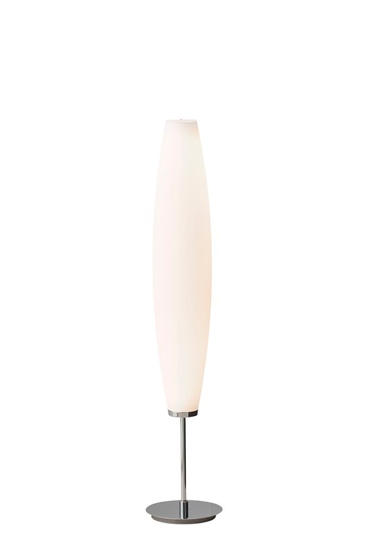 Herstal Zenta golvlampa krom/opalt glas