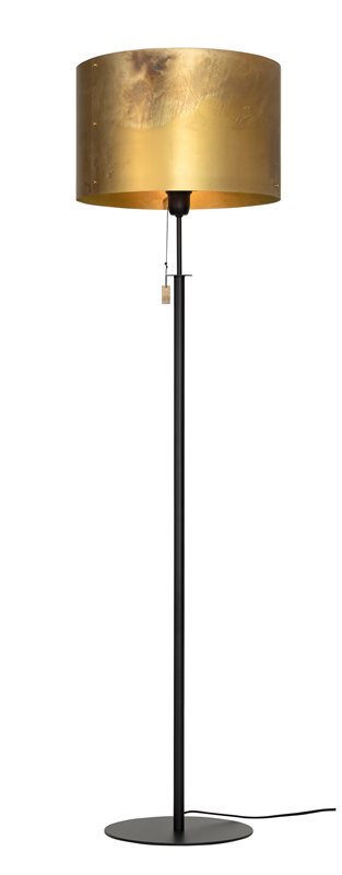 Konsthantverk Svep Golvlampa Svart/Råmässing