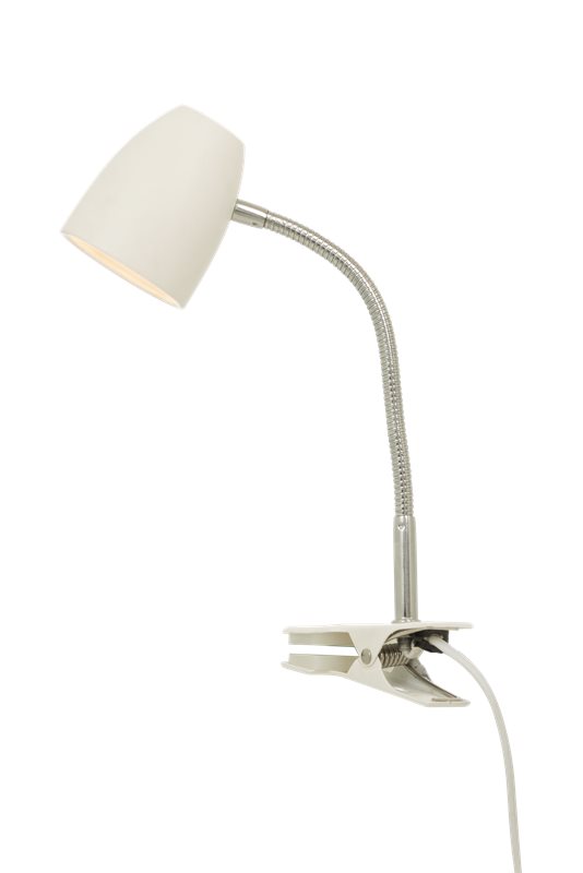 Aneta Lighting Sandnes klämlampa vit-krom