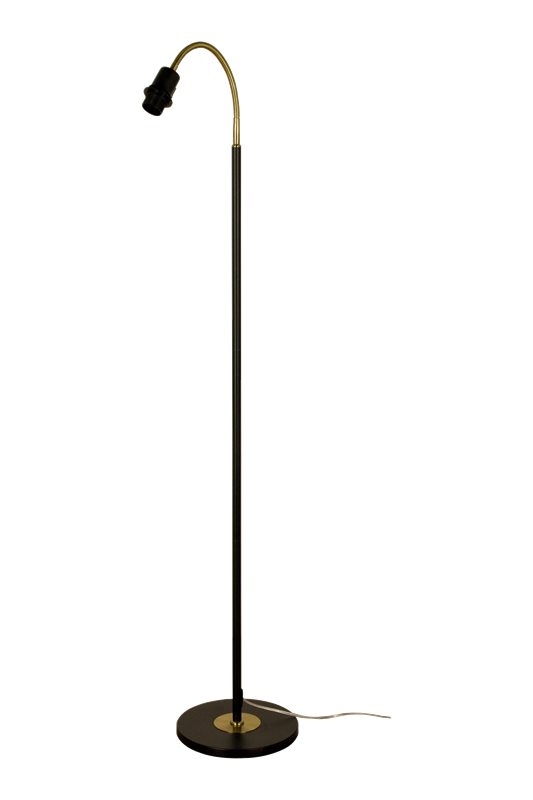 Aneta Lighting Ljusdal golvlampa 1-arm svart/mässing exkl skärm