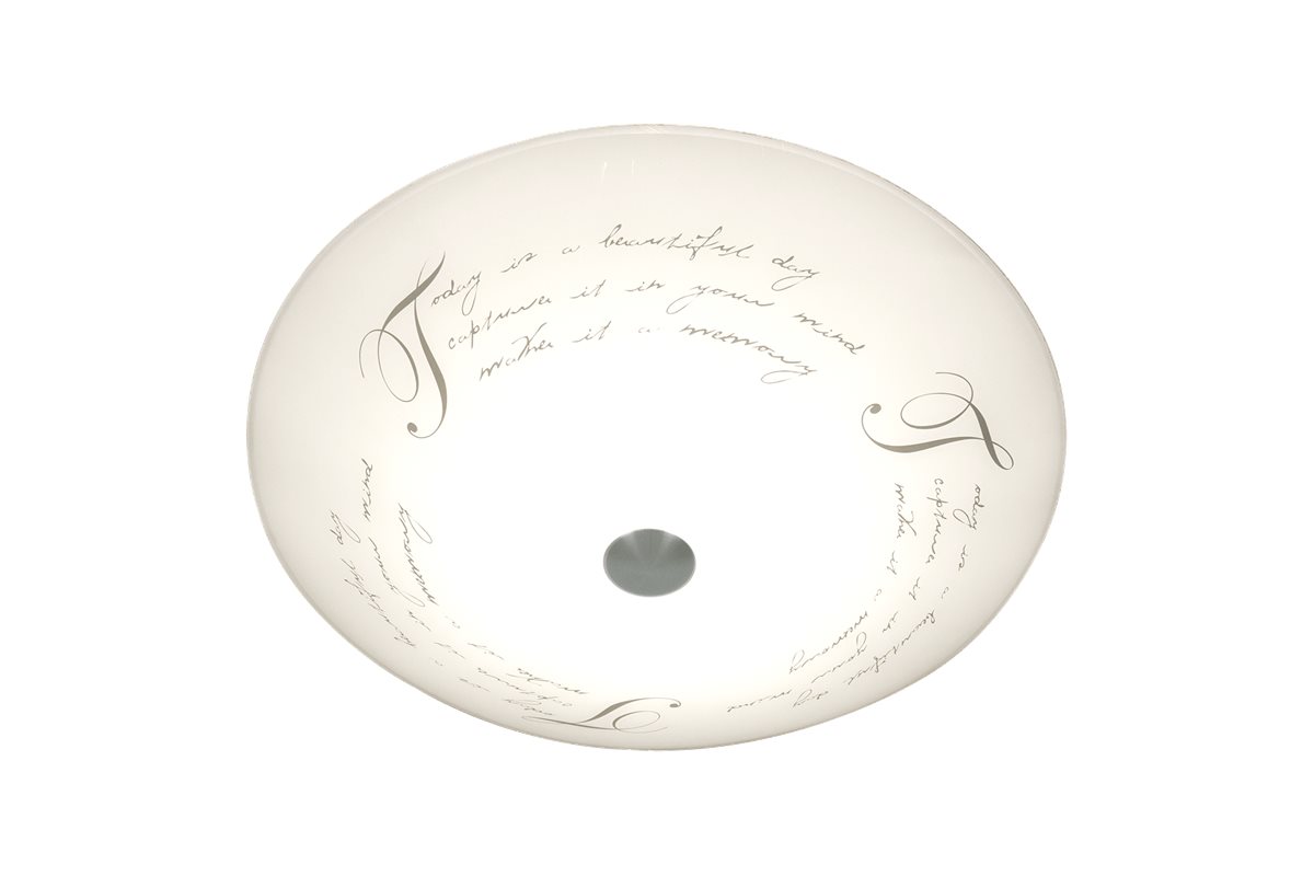 Aneta Lighting Skrift plafond 34cm vit-stål