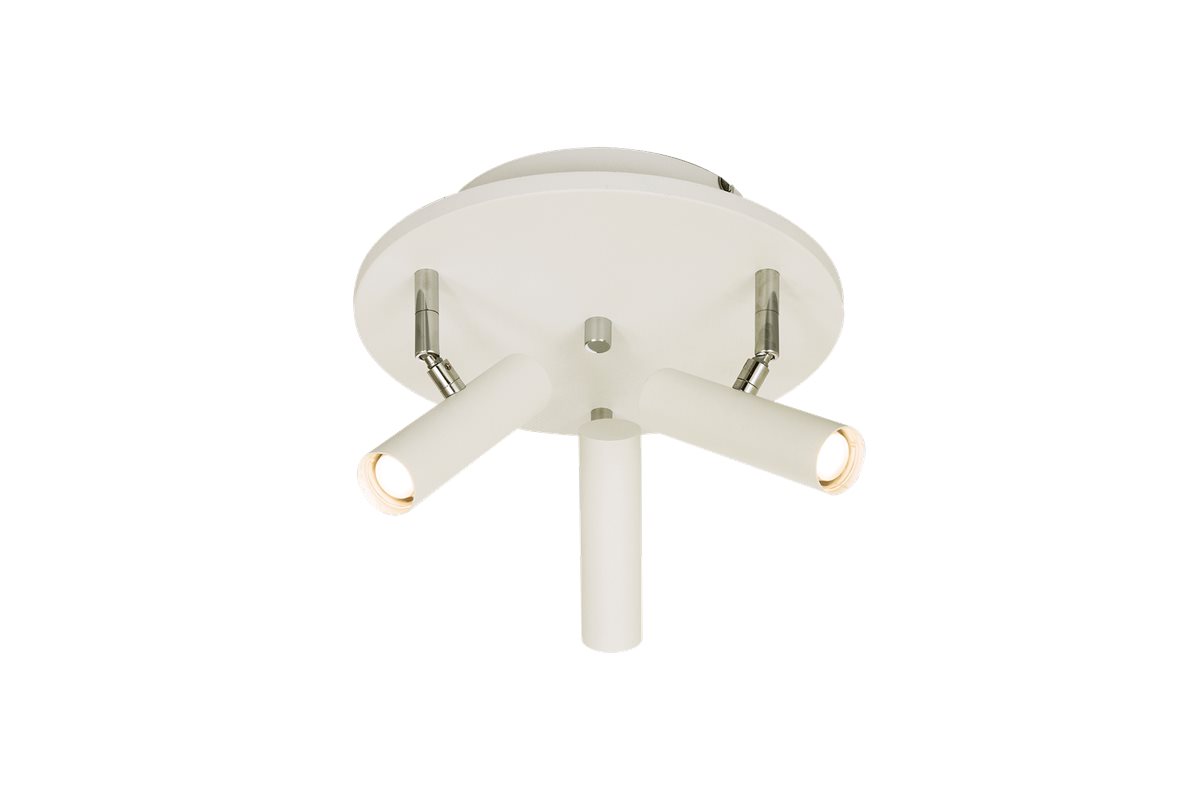 Aneta Lighting Artic takspotlight rund 3:a vit