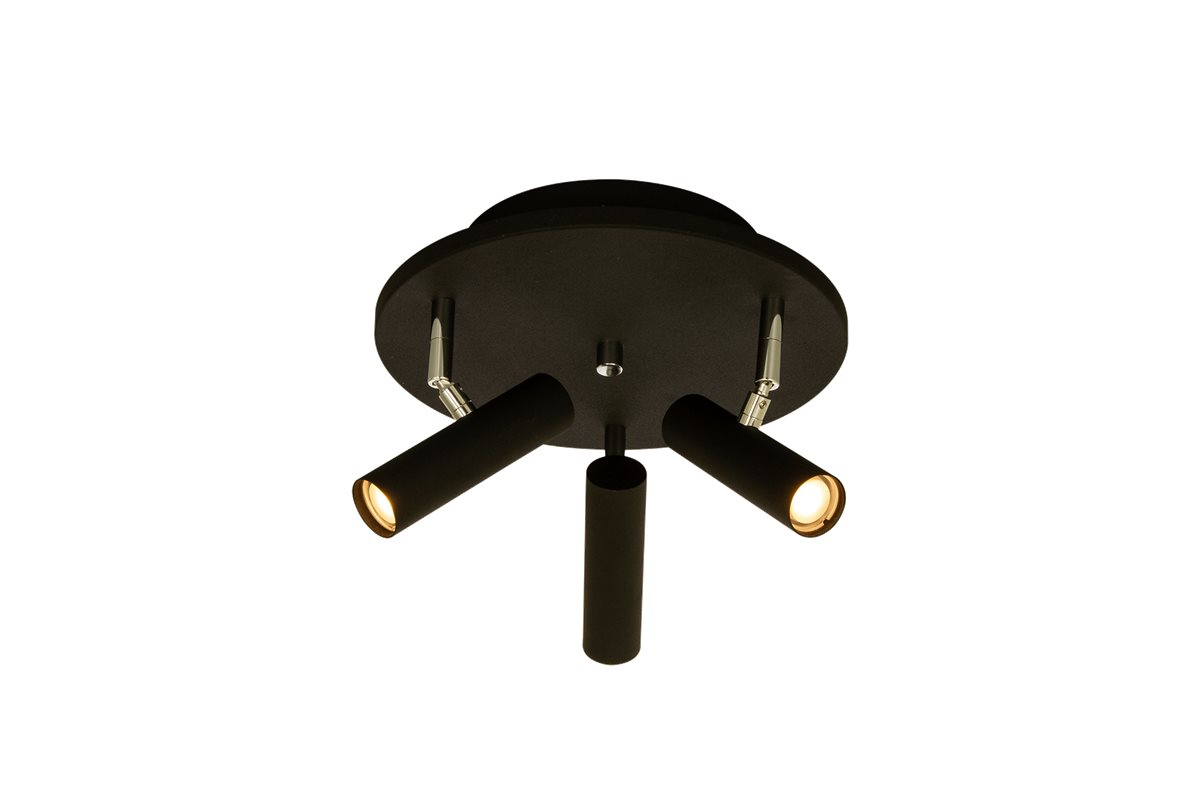 Aneta Lighting Artic takspotlight rund 3:a svart