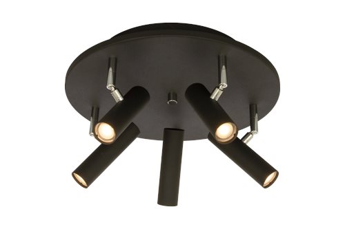 Aneta Lighting Artic takspotlight rund 5:a svart