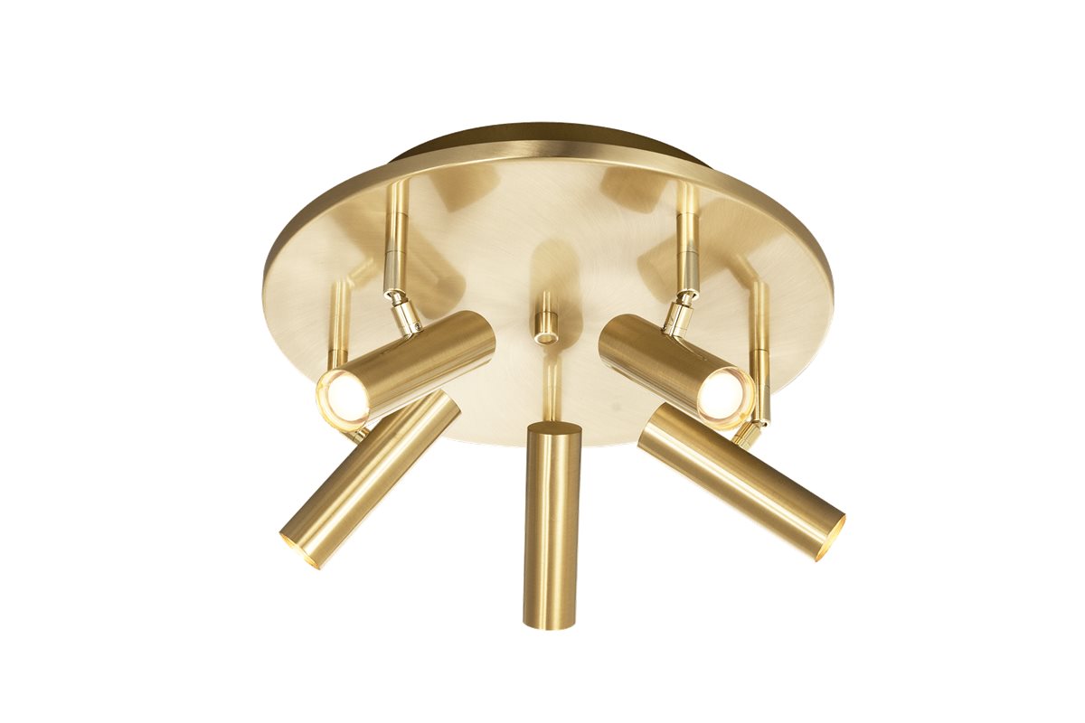 Aneta Lighting Artic takspotlight rund 5:a mässing