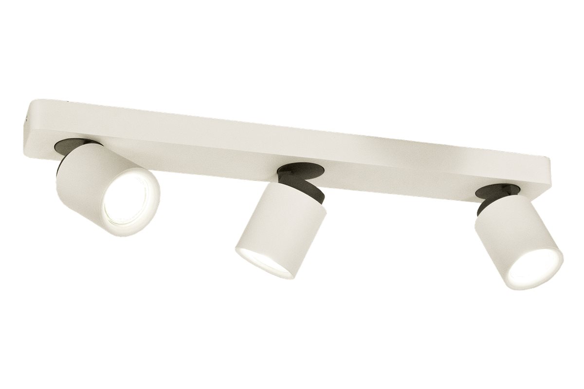 Aneta Lighting ROLLO takspot, rak 3 vit