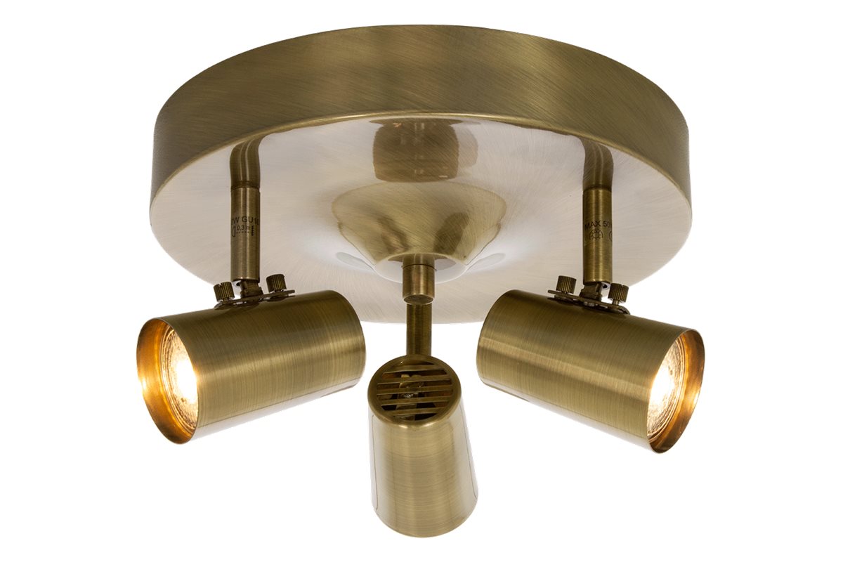 Aneta Lighting Pilot takspot 3:a rund, antik