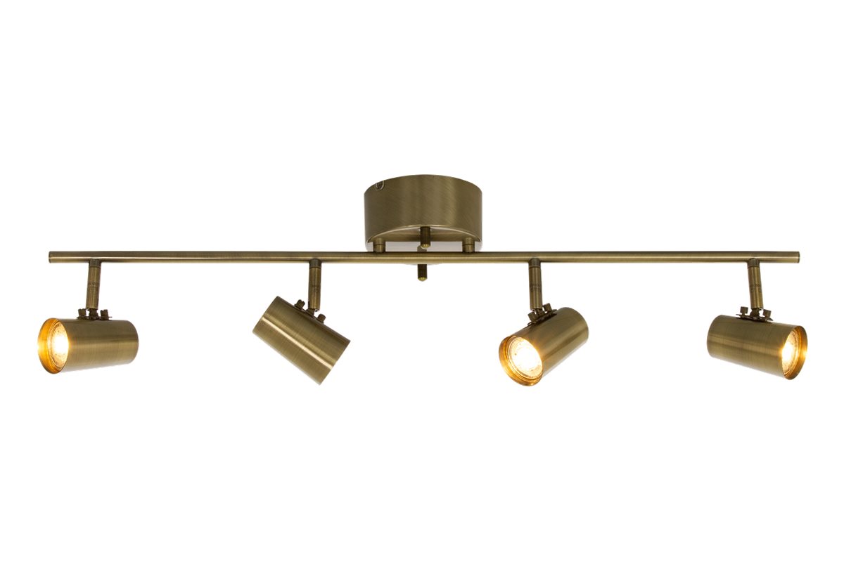 Aneta Lighting PILOT takspot, rak 4 antik