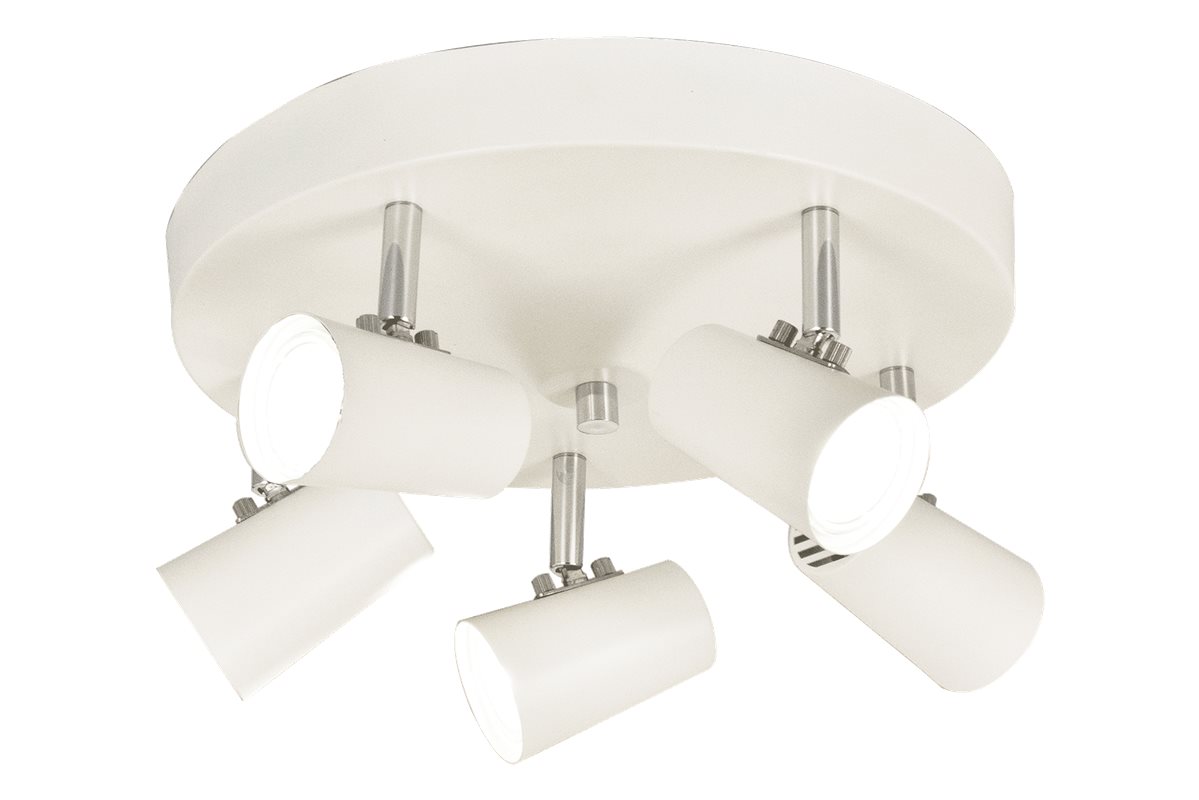 Aneta Lighting PILOT takspot, rund 5:a vit