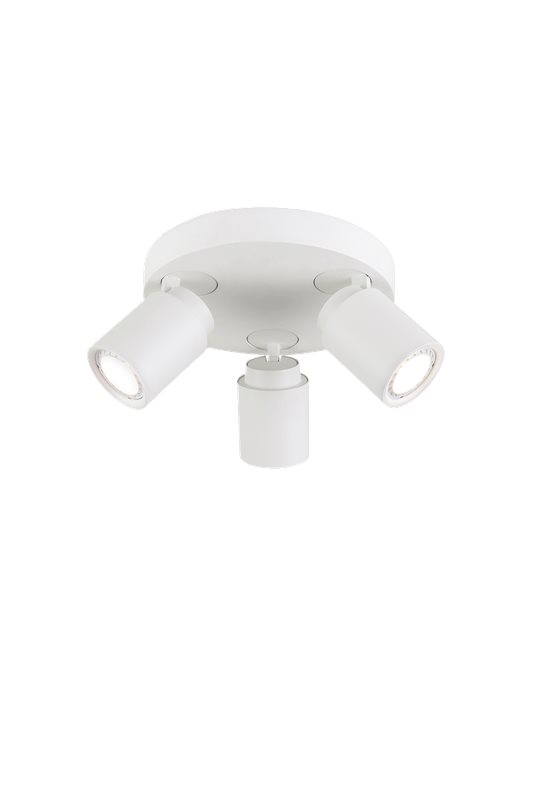 Aneta Lighting ROLLO takspot 3:a rondell, matt vit