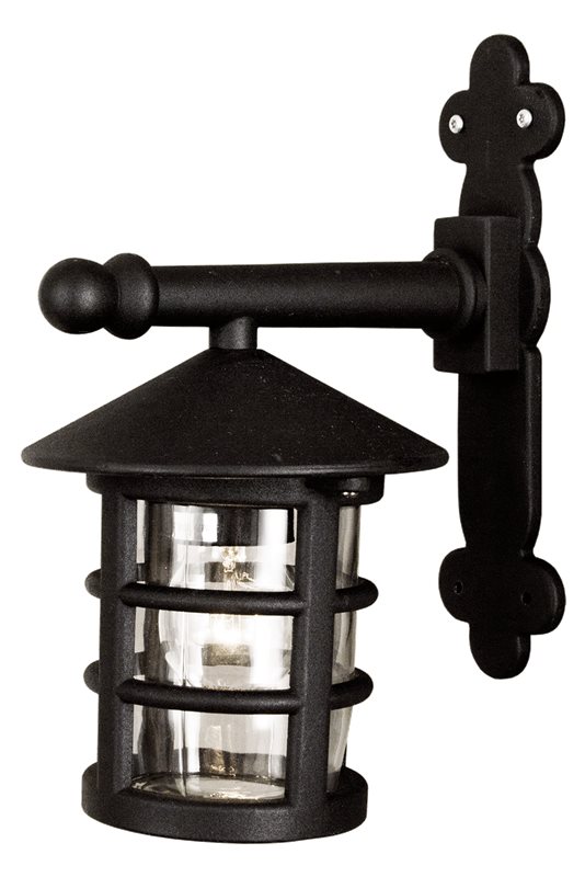 Aneta Lighting VISBY vägglampa ute, svart