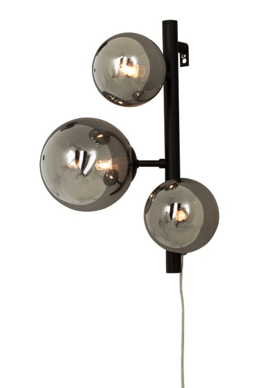 Aneta Lighting Molekyl vägglampa svart-rökfärgad
