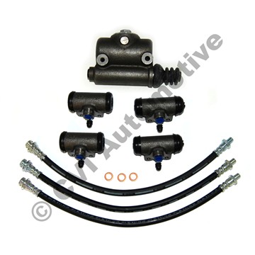 Brake cylinder set, 544 B16/Duett '58-'60 (5 cyls/3 hoses) 544 B16 ch