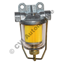 Fuel filter, glass-bowl type (with replaceable paper filter)