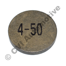 Adjuster shim valve clearance, 4.50 mm