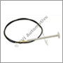 Hood opener cable, 140 '73-'74 (Volvo genuine - 1 remaining!)