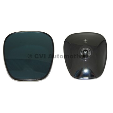 Mirror head, blue-tinted convex