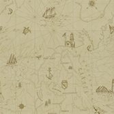 Ralph Lauren Shipping Lanes Map Parchment