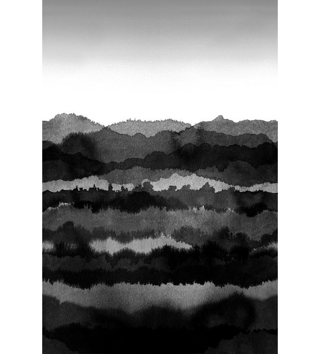 Sandberg Wallpaper Midnatt Dark Grey tapet