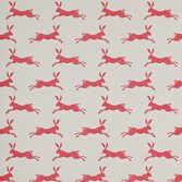Jane Churchill March Hare Red tapet