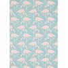 Sanderson Flamingos Turquoise Pink tapet