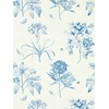 Sanderson Etchings & Roses China Blue tapet