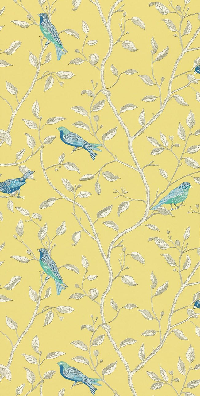 Sanderson Finches Yellow tapet
