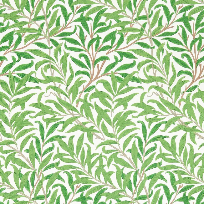 Morris & Co Willow Boughs Leaf Green tapet