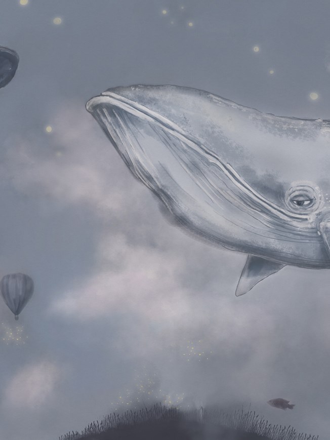 Boråstapeter Whales in the sky tapet