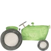 Casadeco Once Upon A Time Dekaler Green Tractor