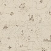 Ralph Lauren Coastal Papers Shipping Lanes Map Bone