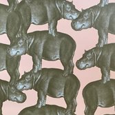 Studio Lisa Bengtsson Wallpaper Hippo Pink tapet