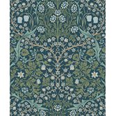 Carma Peel & Stick Victorian Garden Prussian Blue & Moss Green