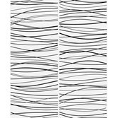 Carma Peel & Stick Wave Lines Black