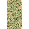 Morris & Co Honeysuckle Green Coral Pink tapet