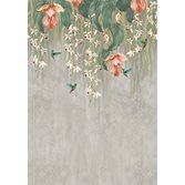 Osborne & Little Ananda Trailing Orchid Metallic Silver