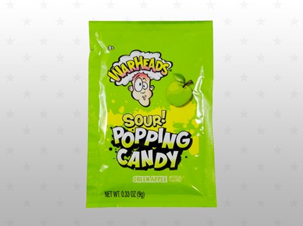 Warheads pop candy sour green apple/20st