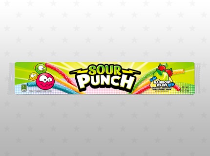Sour Punch Straw Rainbow 24units/pack