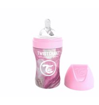 Twistshake Anti-Colic rostfri flaska 260 ml, marble rosa