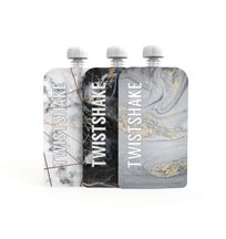 Twistshake squeeze bags 220 ml marble, 3-pack