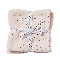 Done by Deer burp cloth 2-pack, dreamy dots powder